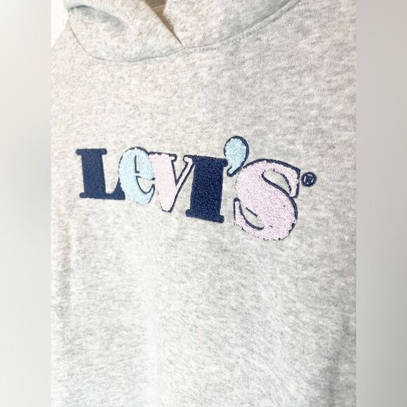 Levi’s Girls Logo Cropped Boxy Fit Hoodie - Picture 2 of 6